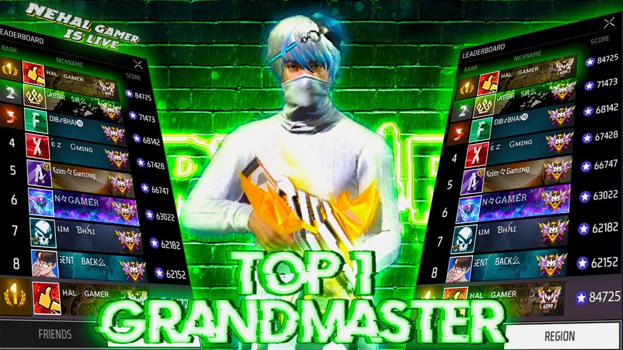 🔴 Grandmaster Live Rank Push Free Fire Live Stream - gaming Live Nehal ...