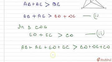 In the adjoining figure, ABC is a triangle and D is any point in its interior.