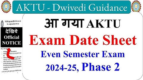 ACT Phase 2 Exam Date Sheet, ACT or 2nd Sem Exam Date Sheet, ACT Exam Date Sheet 2025