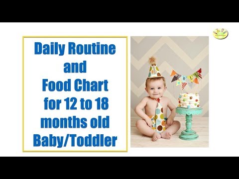 12 To 18 Months Baby Food Chart