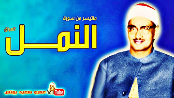 محمد صديق المنشاوى | النمـــل | تلاوة نادرة من دولــة العـراق عام 1956م !! جودة عالية HD