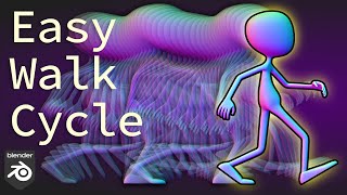 Easy Walk Cycle, Character Animation with Blender screenshot 5