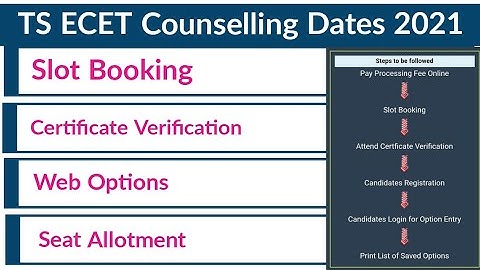 TS ECET Counselling 2021 | Dates