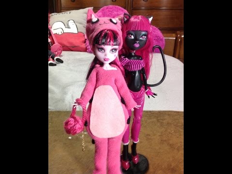 Como hacer un disfraz de gatita Kawaii para tus muñecas Monster High, Ever After High, Barbie