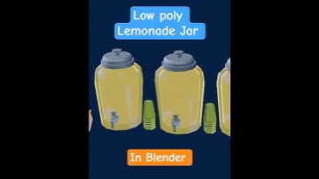 🍋Lemonade Jar | Speed-modeling ⏱️#3d #blender #blender3d #devlog #jar #lemonade #lowpoly