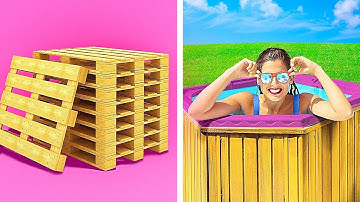 Build Your Own Swimming Pool || Amazing Crafts From Pallets