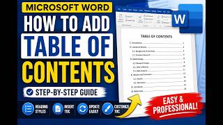 Create a Table of Contents in Word Automatically | Step-by-Step Guide