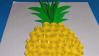 Paper craft pineapple / Easy paper pineapple making / Pineapple paper craft