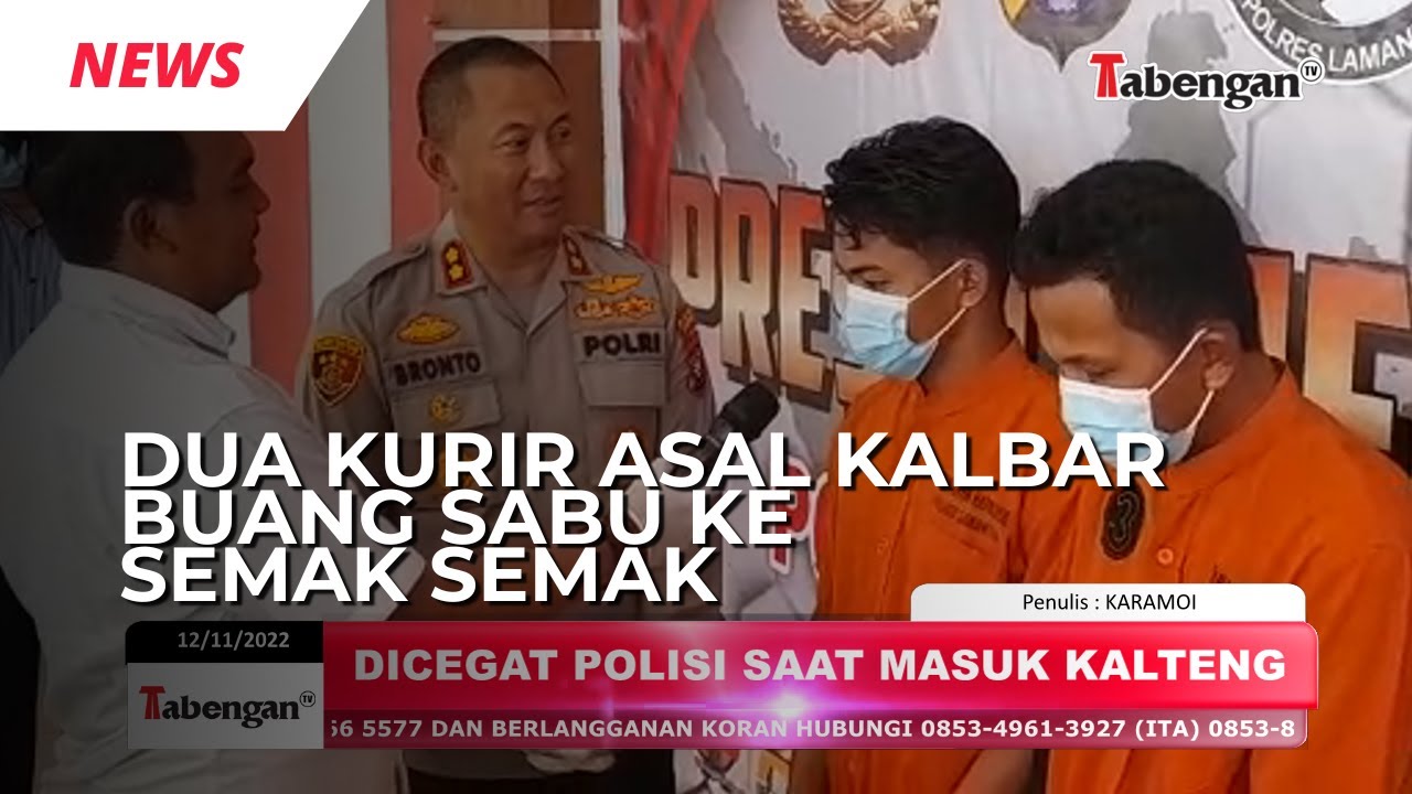 DUA KURIR ASAL KALBAR BUANG SABU KE SEMAK SEMAK