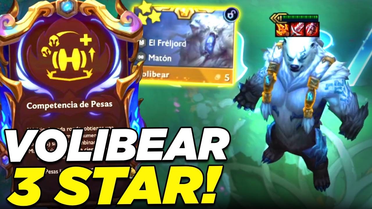 😱 Vais a flipar con VOLIBEAR 3 ESTRELLAS en TFT SET 16
