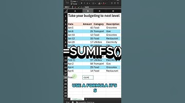 Excel SUMIFS basics - Track Your Budget Categories in Seconds