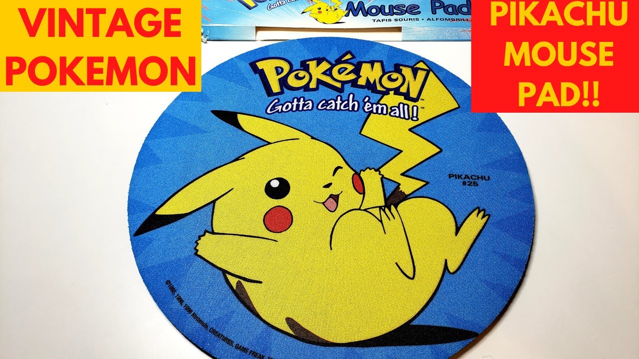 VINTAGE POKEMON PIKACHU MOUSE PAD FROM 1999! - YouTube VINTAGE POKEMON PIKACHU MOUSE PAD FROM 1999! - YouTube