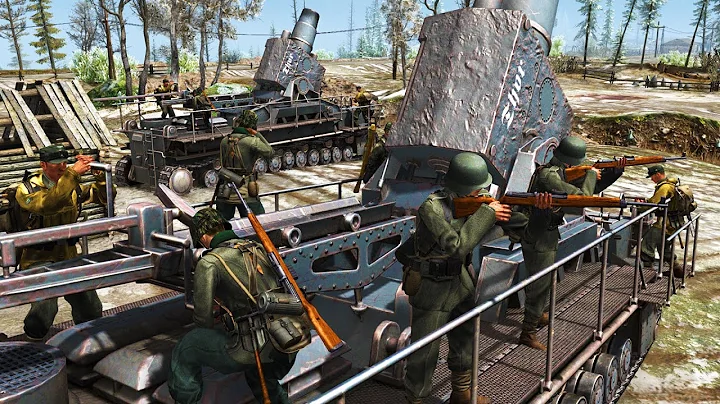 HUGE 600mm KARL MORTAR Supports Trench Defense! - ...