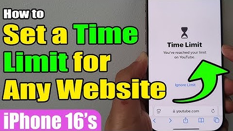 🔒 How to Set a Time Limit ⏳ for Any Website on iPhone 16/16 Pro Max (iOS 18)