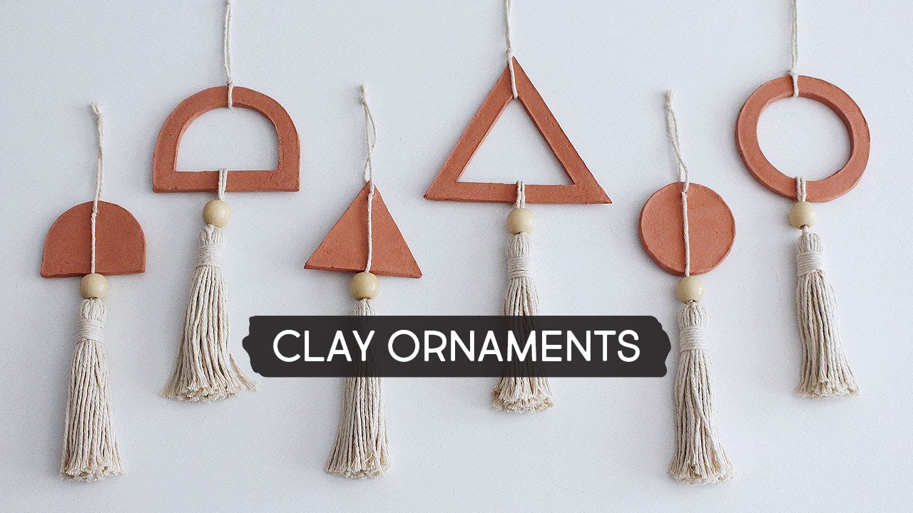 How to make Air Dry Clay Ornaments with Terracotta and White Clay - Tidbits