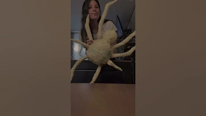 Spooky lil spider #papermache #diyprojects #dailyart #halloweencraft #diy #halloweendecor