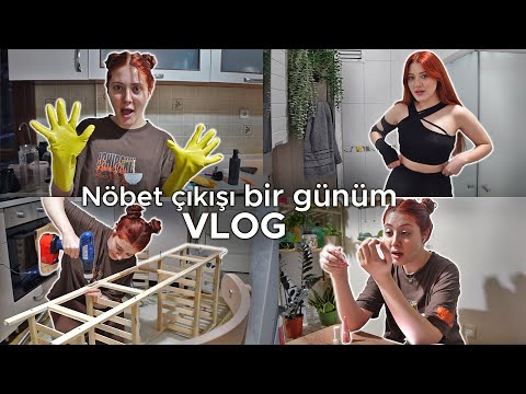 Nöbet ertesi bir günüm VLOG | Mutfağı temizledim, raf kurdum, hazırlandım