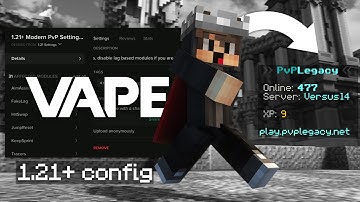 1.21+ VAPE V4 CONFIG RELEASE | Hoplite, PvPLegacy, MCPvP