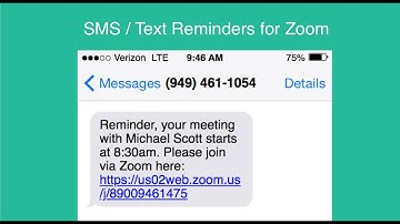 Zoom SMS Reminders.   Send Text Reminders for your Zoom Meetings