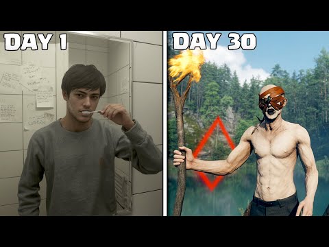 قضيت شهر كامل في غابة مهجورة The Forest 