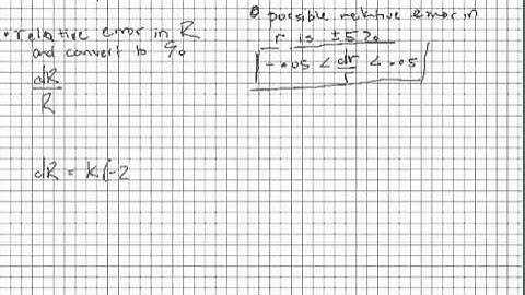 Finding percentage error using differentials