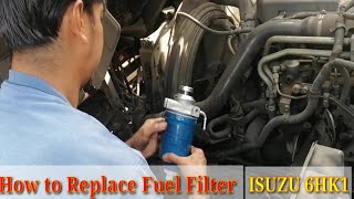 How to Replace Fuel Pump, and Fuel Filter, Isuzu, 6HK1