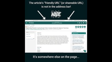 Library Bites: Find Shareable URLs in ProQuest
