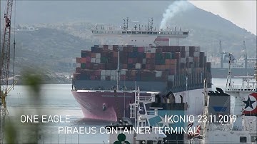 ONE EAGLE departure from Piraeus Container Terminal