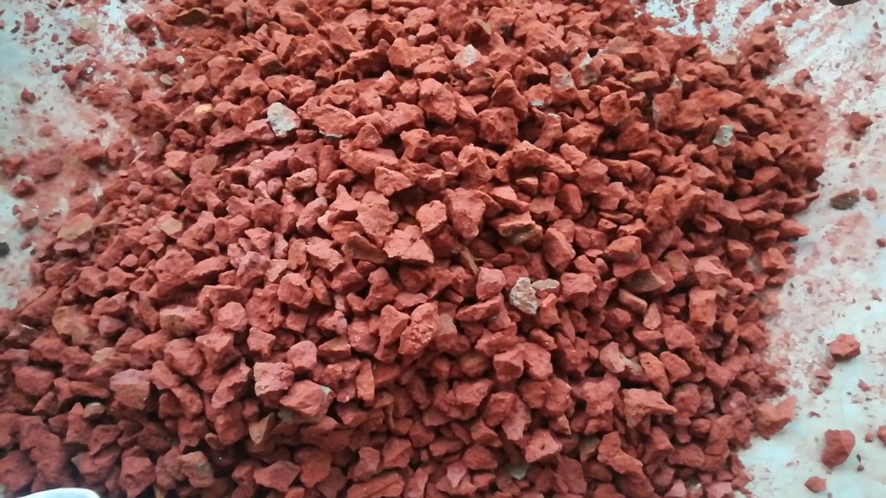 Making brick chips for my bonsai poting soil YouTube