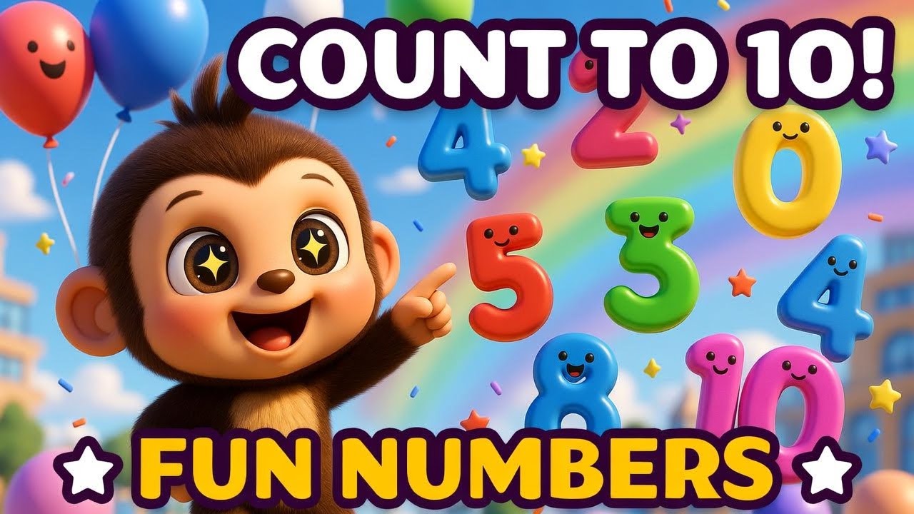 Count to 10 with Happy MoMo 🎵 | Fun Number Song for Kids | Learn Numbers 1–10