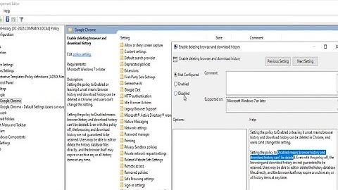 How To Block Domain User From Clear Browsing History on Google Chrome Using Group Policy