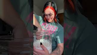 The worst part of this is the starter smell #sourdough #sourdoughstarter #momof3 #momlife #nightro