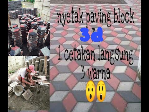 Video: Paving Slab Berwarna Dan Batu Paving (18 Foto): Multi-warna, Tiga Warna Dan Dua Warna. Bagaimana Cara Melakukannya?