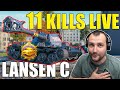 Can you believe it 11 kills with lansen c live  world of tanks