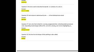 FREE AND STUDY GAMES ABOUT HAIR COLOR EXAMQUESTIONSActual Qs and Ans Expert-Verified Explanation screenshot 4
