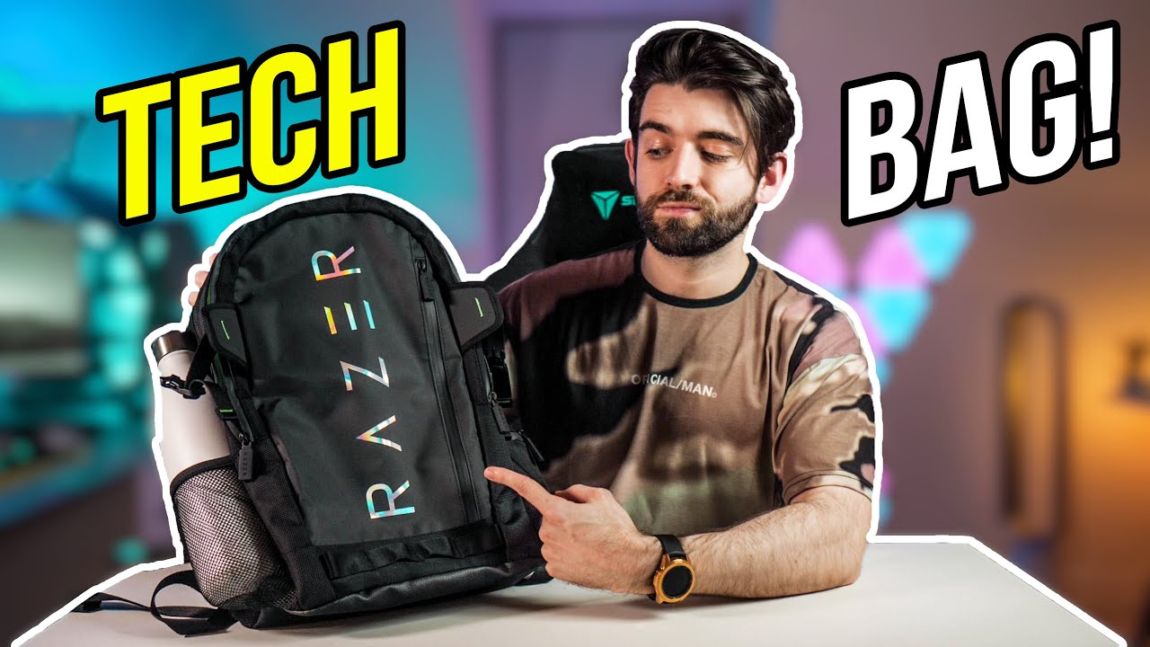 My New Tech Backpack Razer Rogue V3 Chromatic Edition Youtube