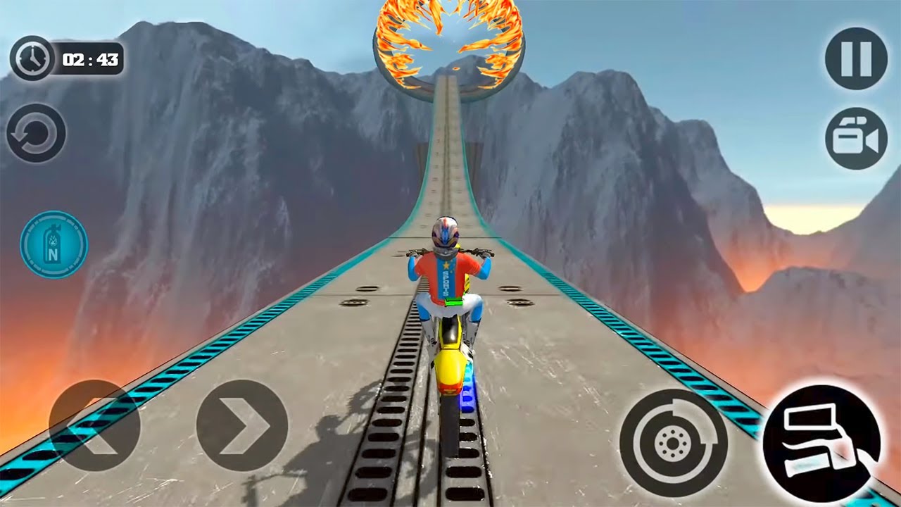 Impossible Motor Bike Gameplay - 3D Motorcycle Racing Games #4 - Motorcycle Simulator