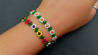 Bracelet Making How To//Flower Bracelet//Handmade Jewelry// Useful & Easy