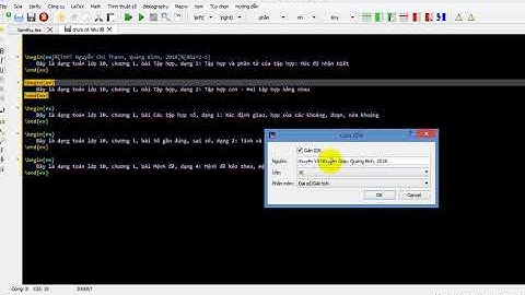 Gán ID trực tiếp trên Texstudio - Lê Đình Mẫn