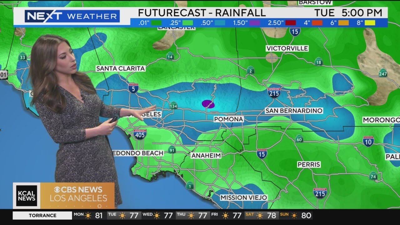 Hilary Raining Tracking Hilary: Rain fall totals break records in Burbank and LA - YouTube