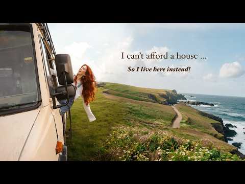 I Cant Afford a House... so I Live in a Cottage-Core Bus by the Sea instead