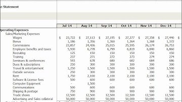 Startup Financial Model Income Statement Video