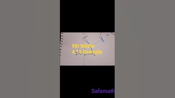 9th Maths Example 4.13 chapter4 important Geometry safamaths #exam