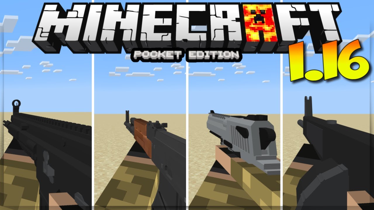 minecraft pocket edition guns mod