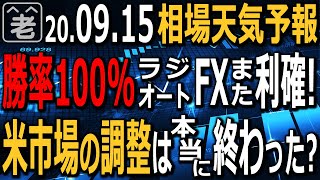 【相場天気予報】前日のアメリカは３指数揃って上昇したが、日経平均は菅新総理ご祝儀相場の反動で下落。今週はFOMCと日銀会合で相場が大きく動く可能性あり。ここで何を買えばいいのか？ラジオヤジの相場解説。