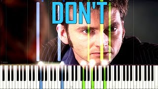 Don't - Doctor Who [Synthesia Piano Tutorial]