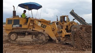 เคยดูคันนี้แต่ในยูทูปฝรั่ง ได้เจอตัวจริงซะที CAT 953 รถตักตีนตะขาบ Track Loader