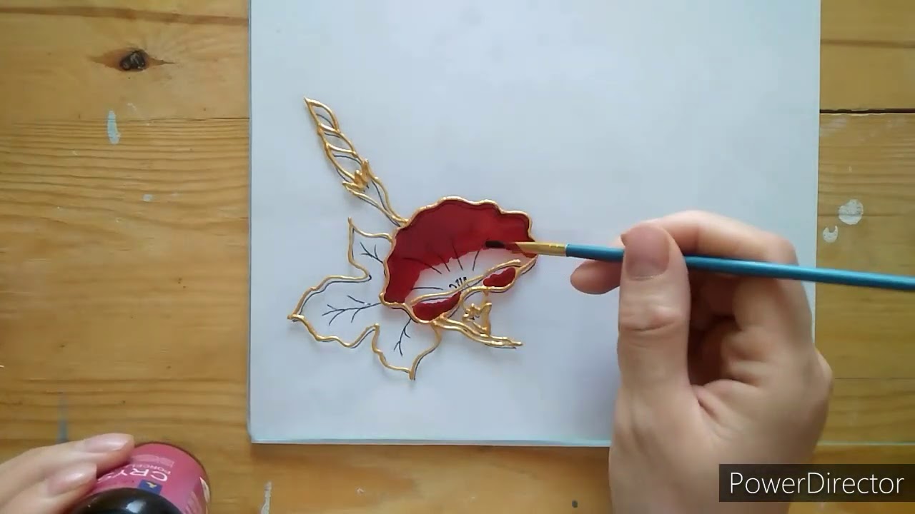 #peinture_sur_verre خطوات الرسم على الزجاج| technique de la |peinture sur verre|