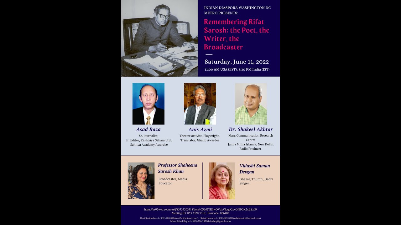 2022-06-11 Indian Diaspora Washington DC Metro Presents: Remembering ...