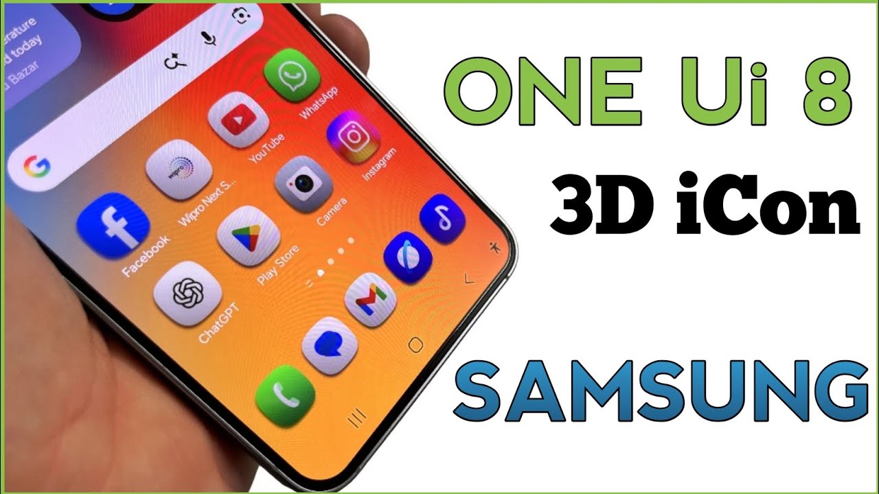 Samsung install New ONE UI 8 3D icon pack on any galaxy phones😍😱 # ...